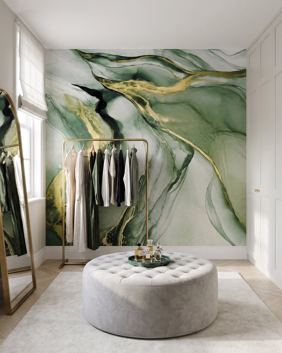 Venature dorate fluide in un ambiente