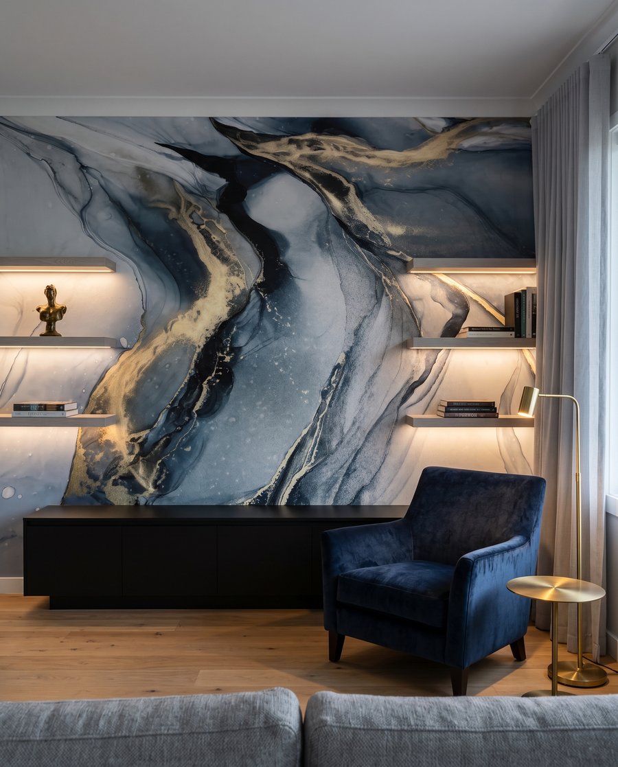 Venature dorate fluide — ambiente 2