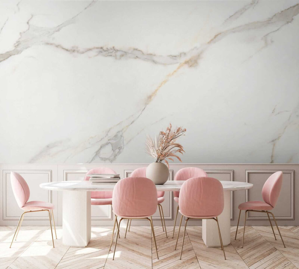 Venature sottili su bianco — ambiente 6