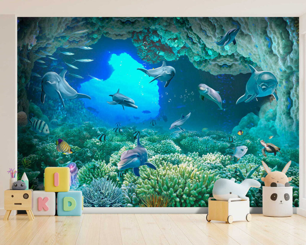 Delfini tra i coralli — ambiente 7