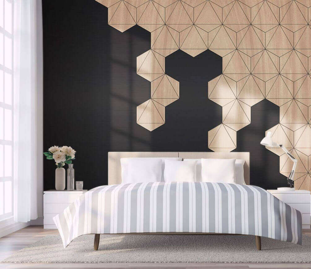 Angolo geometrico su nero — ambiente 1