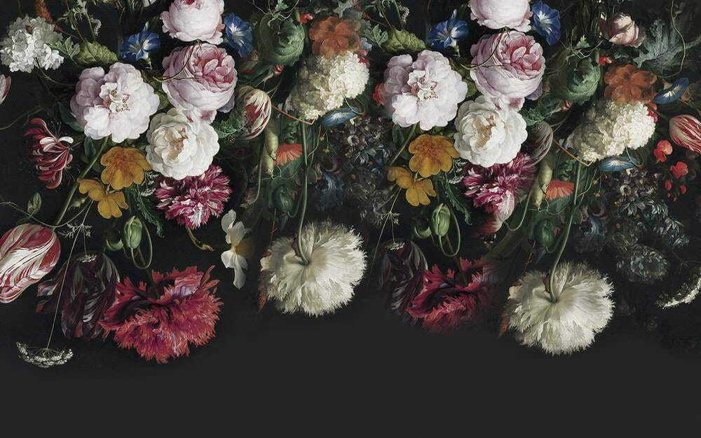 Bouquet scuro ripetuto — design completo