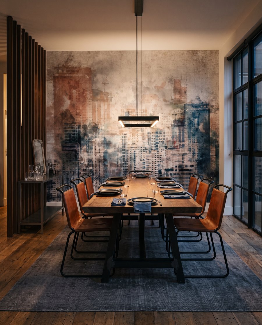 Skyline in strati sfumati — ambiente 6