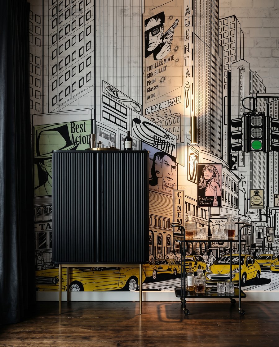 Taxi gialli tra linee — ambiente 6