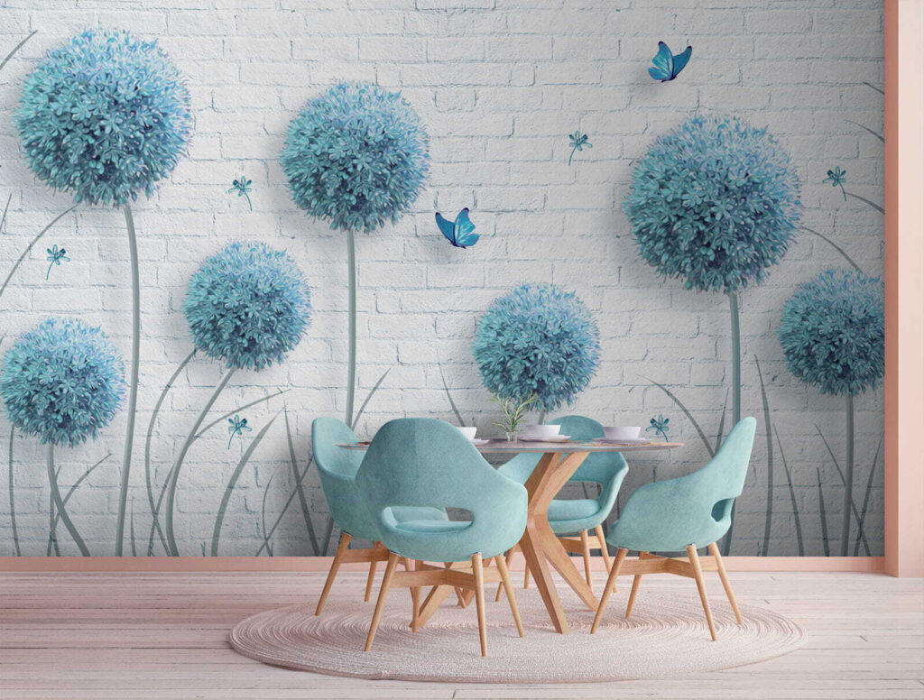 Fiori blu su mattoni — ambiente 4