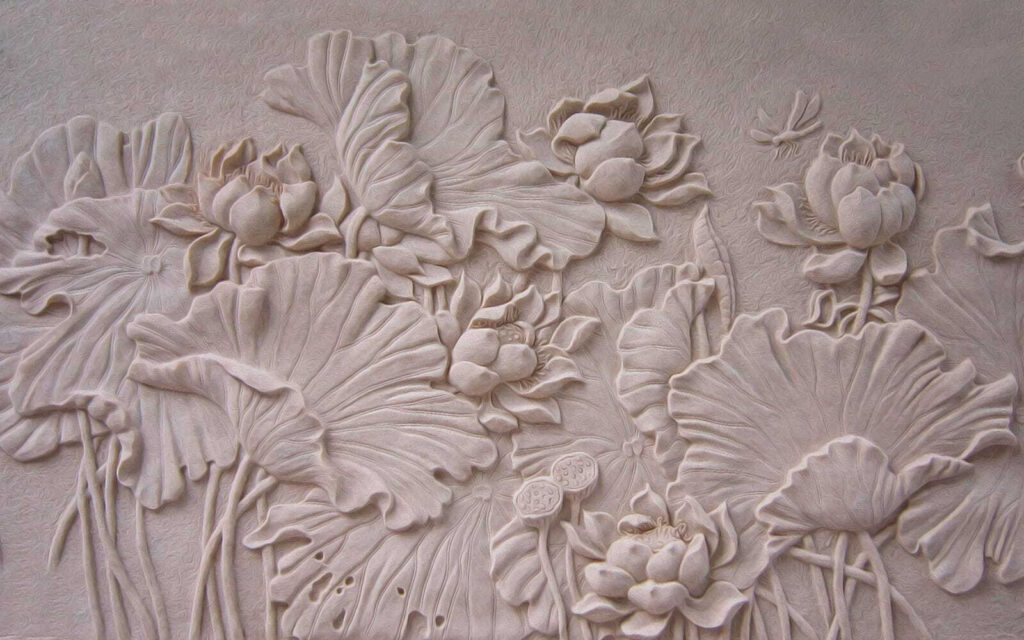 Fiori in rilievo chiaro — design completo