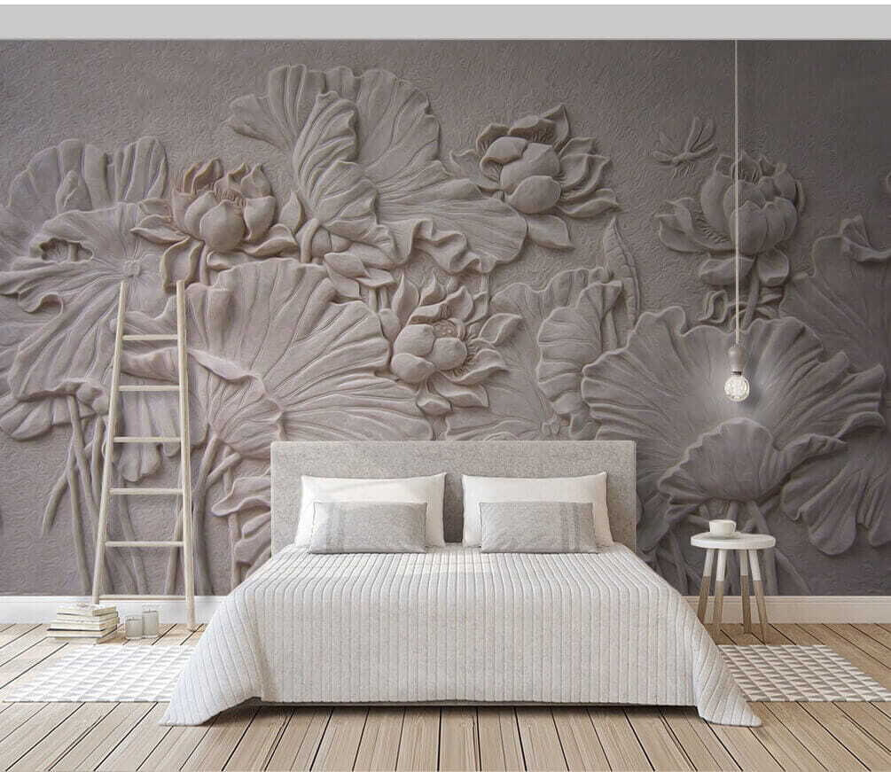 Fiori in rilievo chiaro — ambiente 1