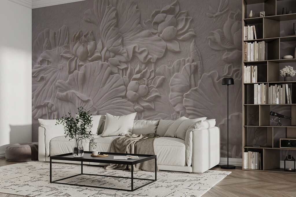 Fiori in rilievo chiaro — ambiente 2