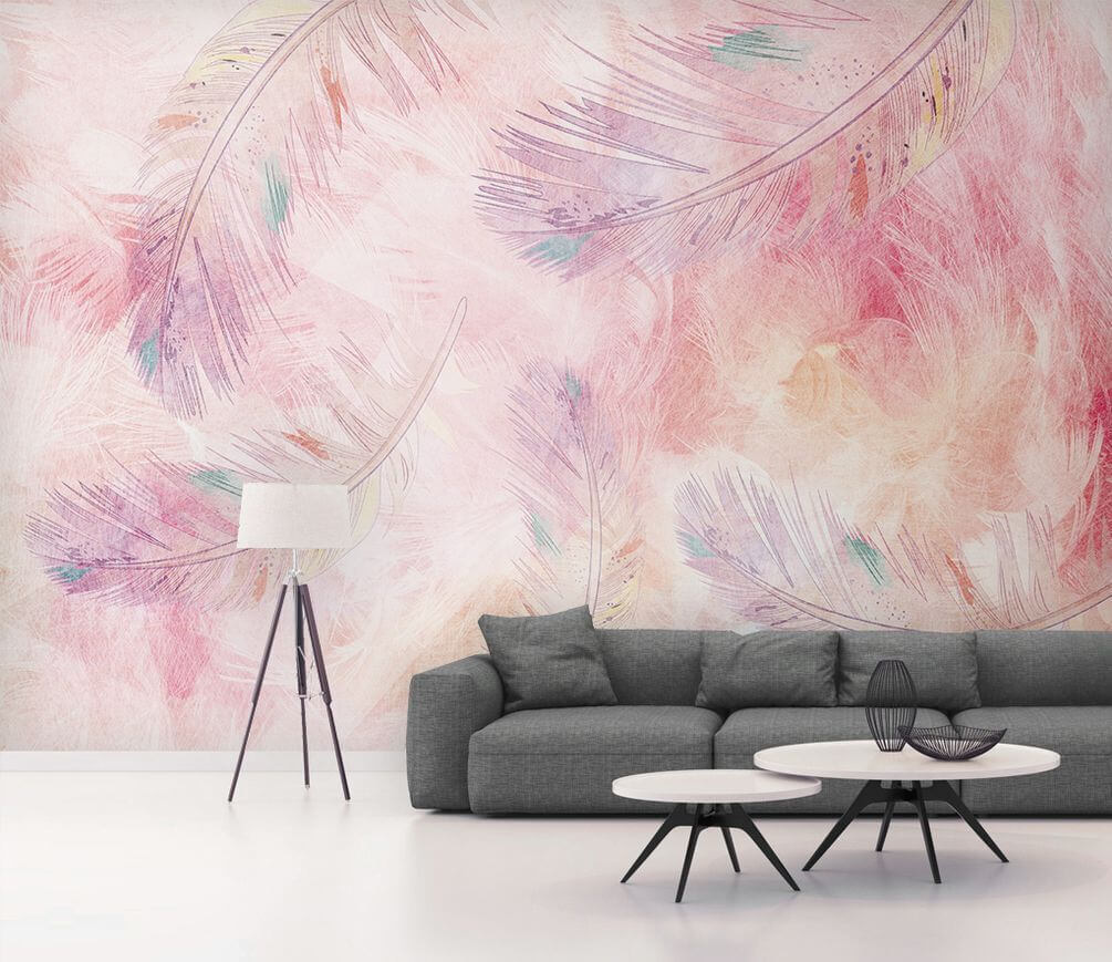 Piume rosa su veli — ambiente 1