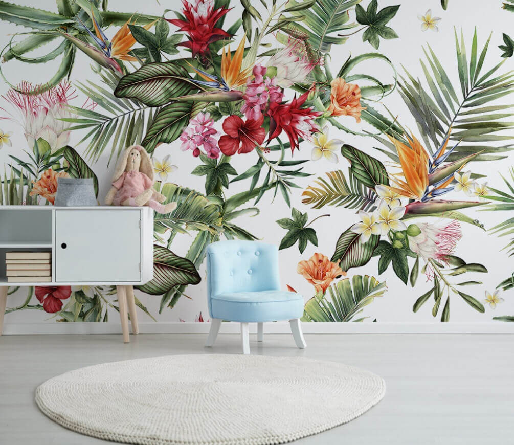 Giardino tropicale su bianco — ambiente 1
