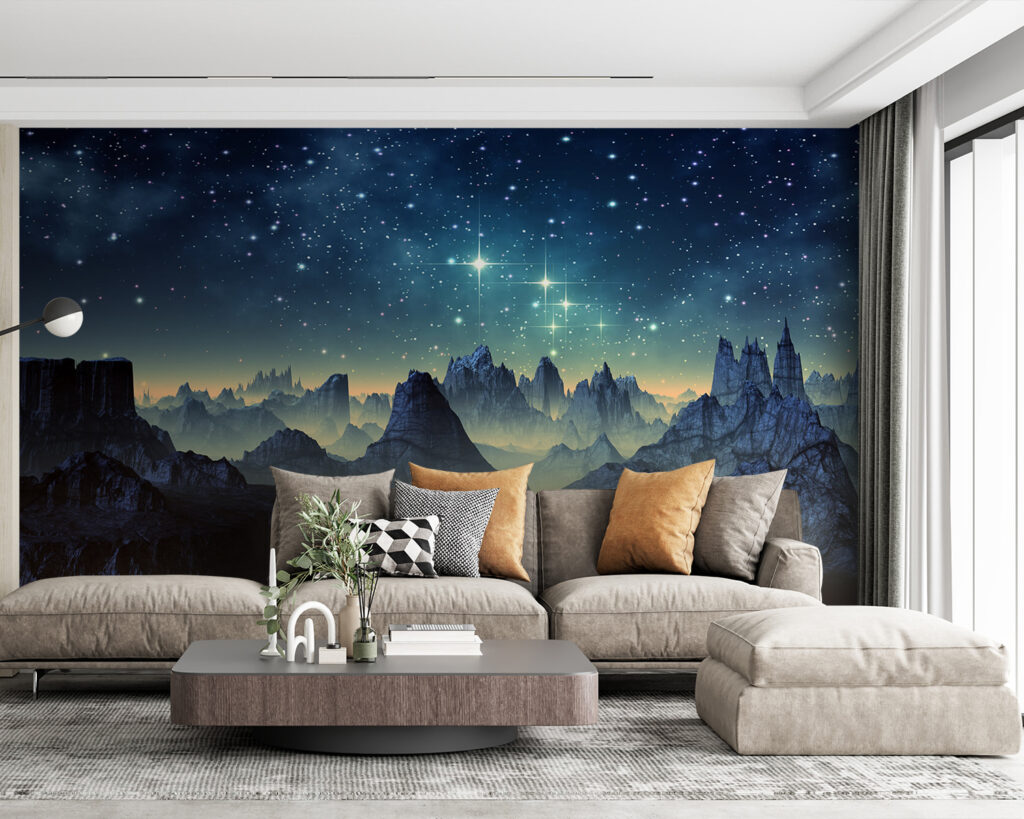 Stelle sopra creste frastagliate — ambiente 1