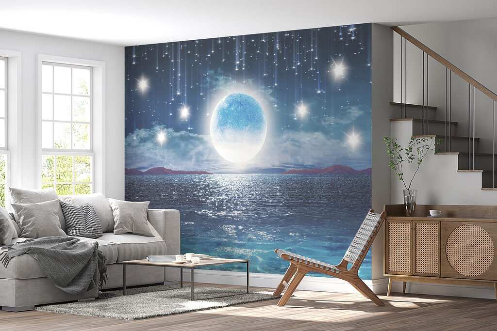 Luna sul mare blu — ambiente 2