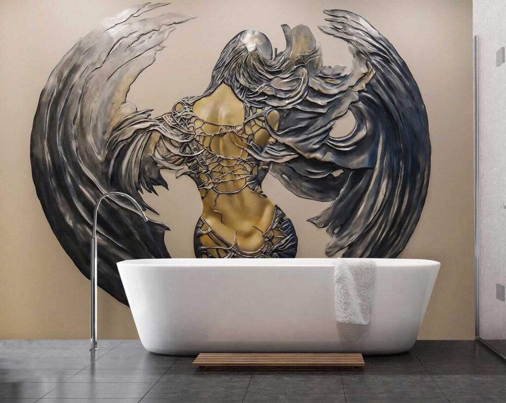 Figura alata tra ornamenti — ambiente 6