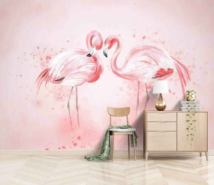 Due fenicotteri rosa — ambiente 1