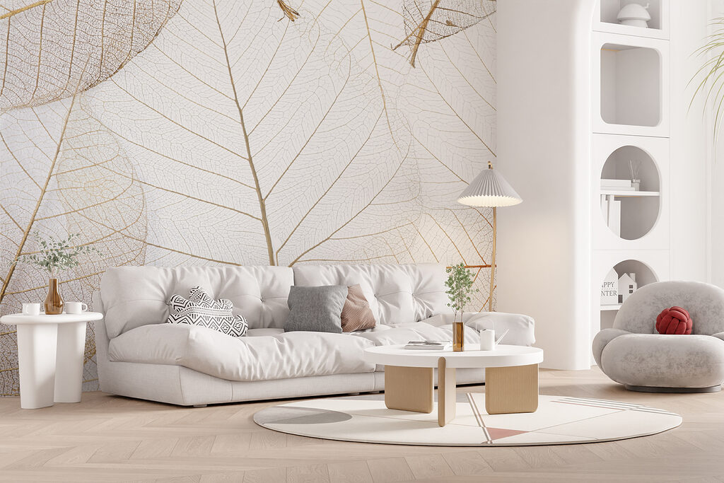 Foglie in linee dorate — ambiente 3