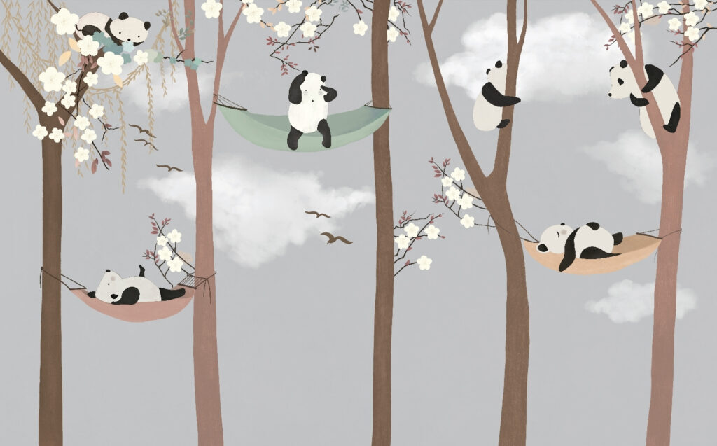 Panda nelle amache — design completo