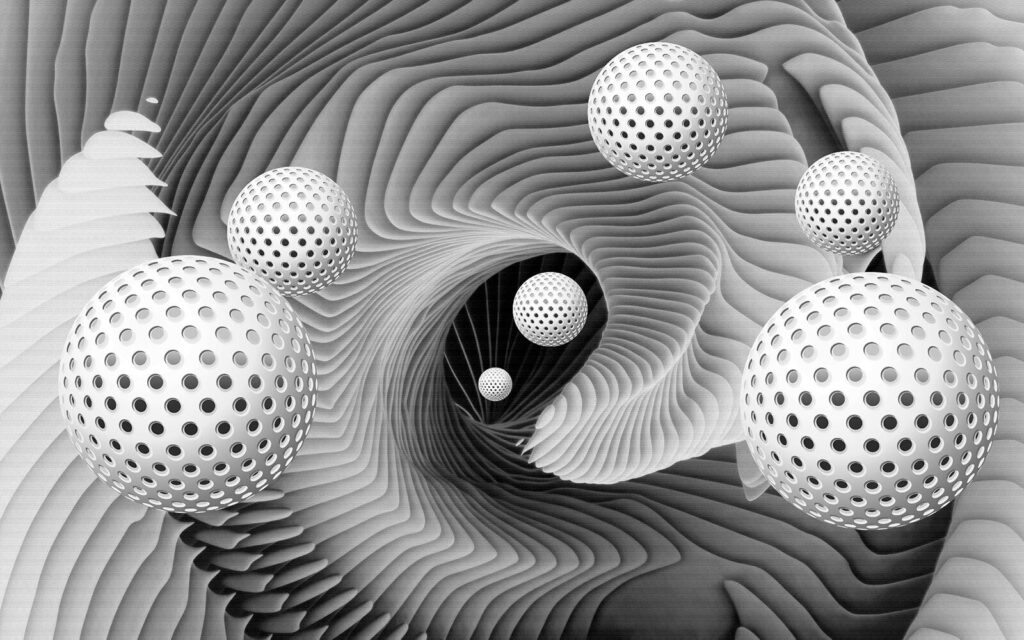 Sfere forate tra nervature — design completo