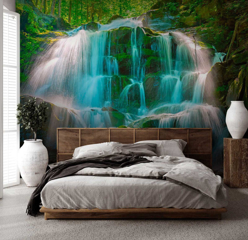 Cascate sopra rocce muschiose — ambiente 2