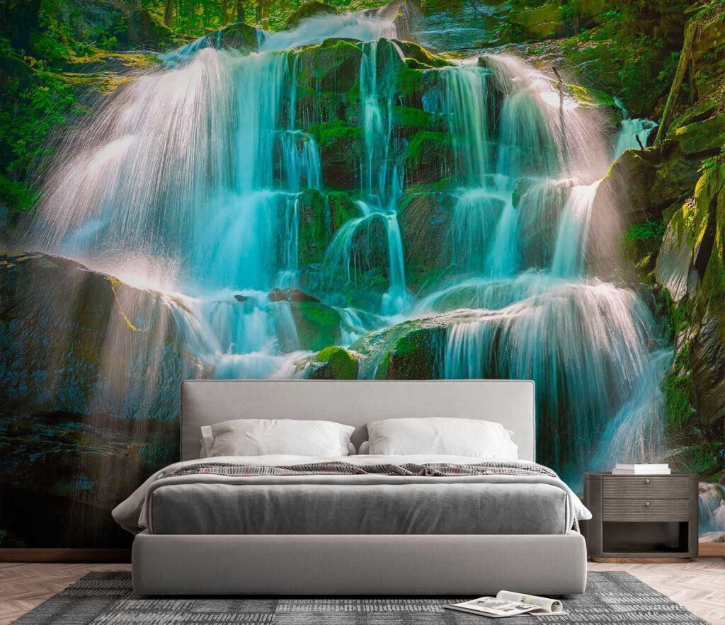 Cascate sopra rocce muschiose — ambiente 3