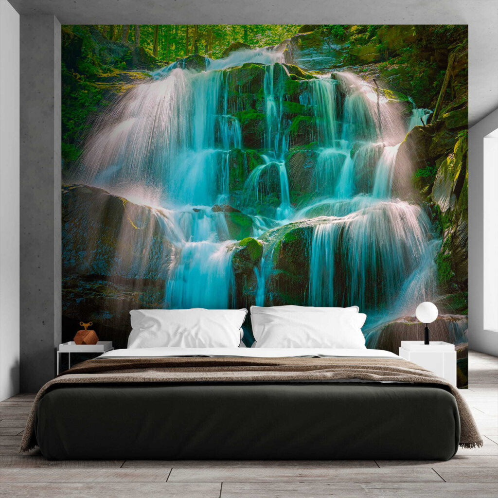 Cascate sopra rocce muschiose — ambiente 4