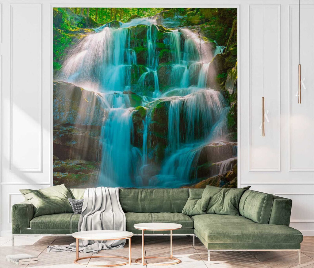 Cascate sopra rocce muschiose — ambiente 6