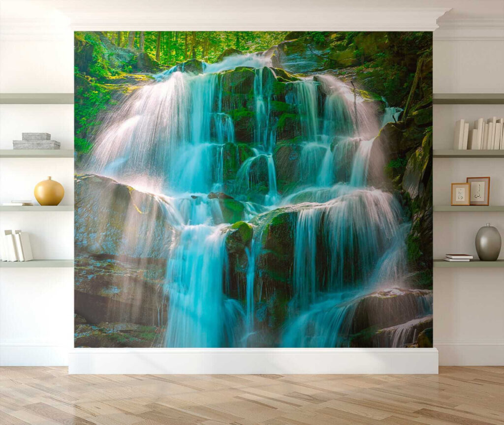 Cascate sopra rocce muschiose — ambiente 7