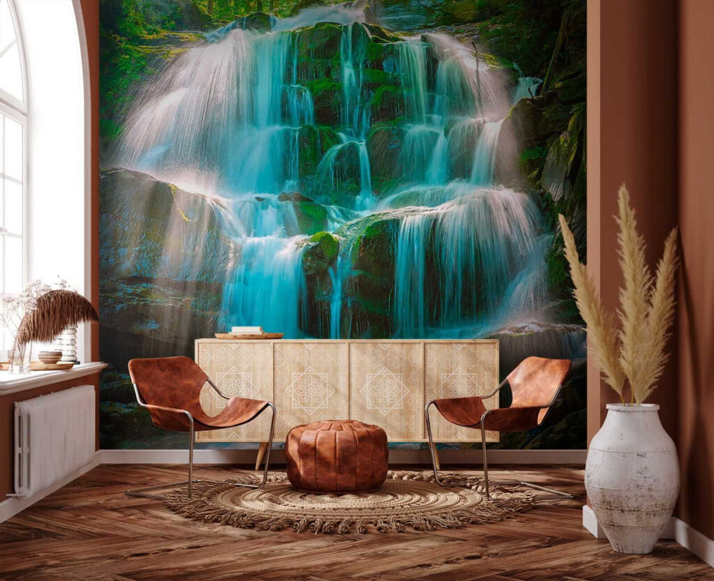 Cascate sopra rocce muschiose — ambiente 8