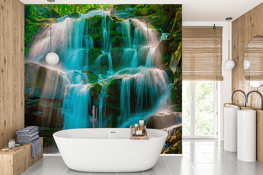 Cascate sopra rocce muschiose — ambiente 10