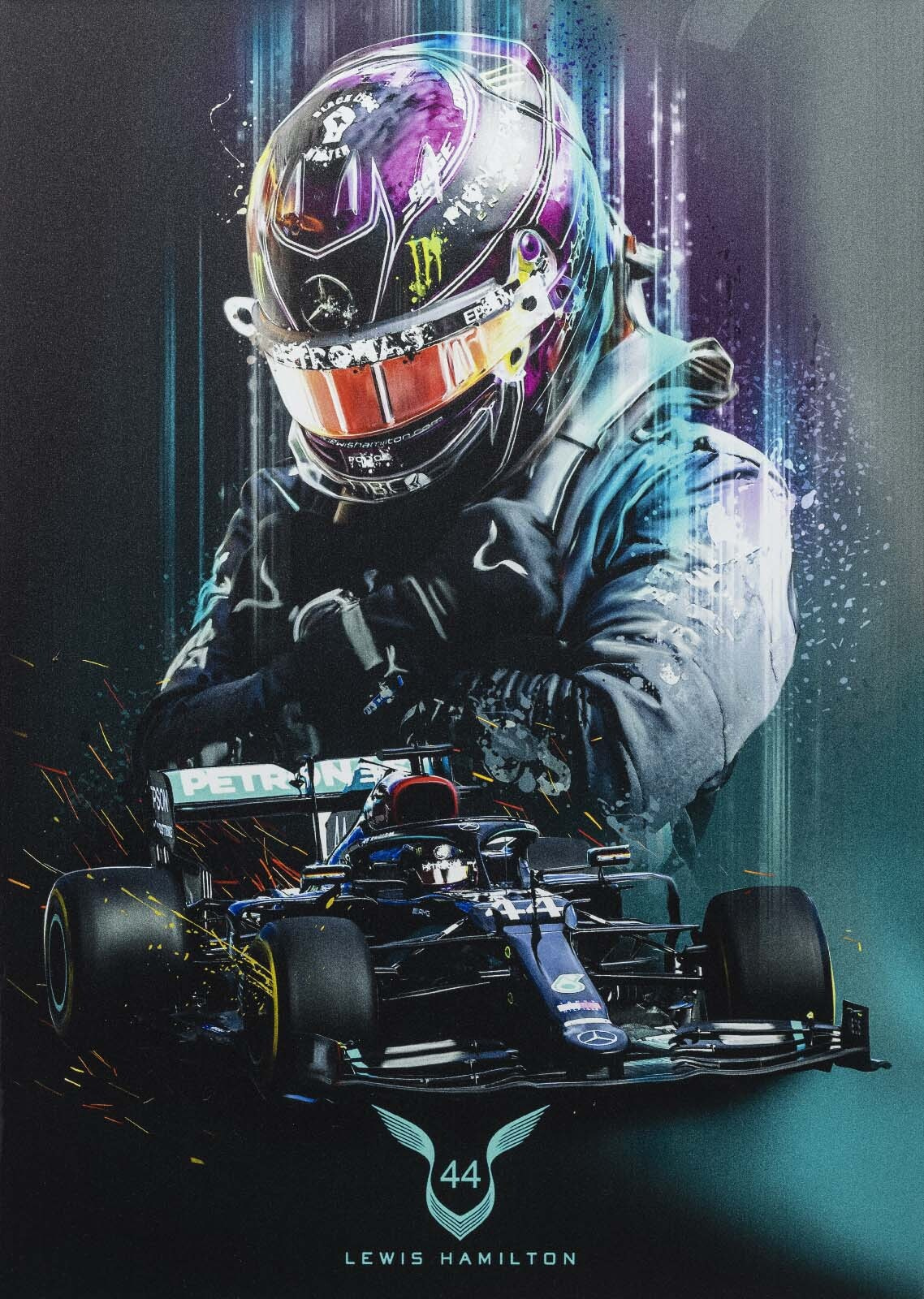 Pilota sopra la monoposto — design completo