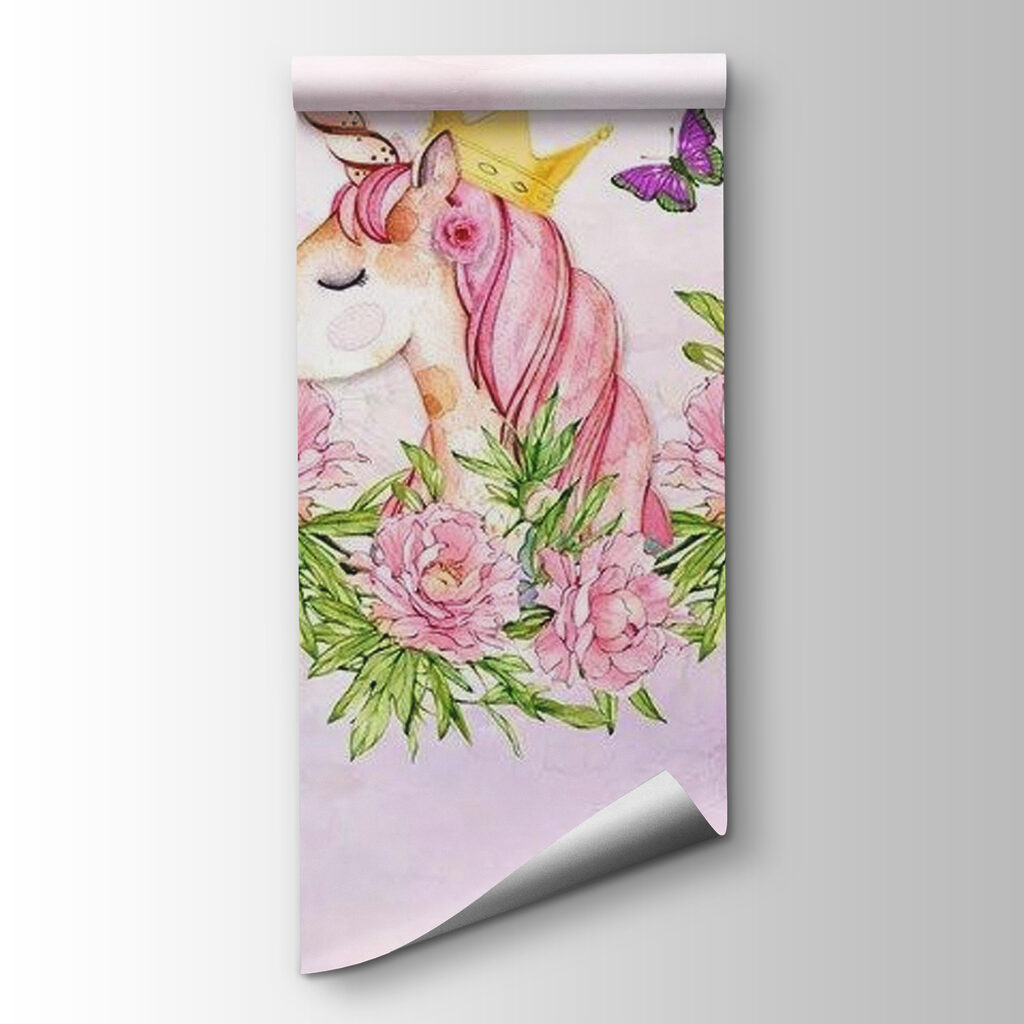 Unicorno tra rose rosa — vista del prodotto