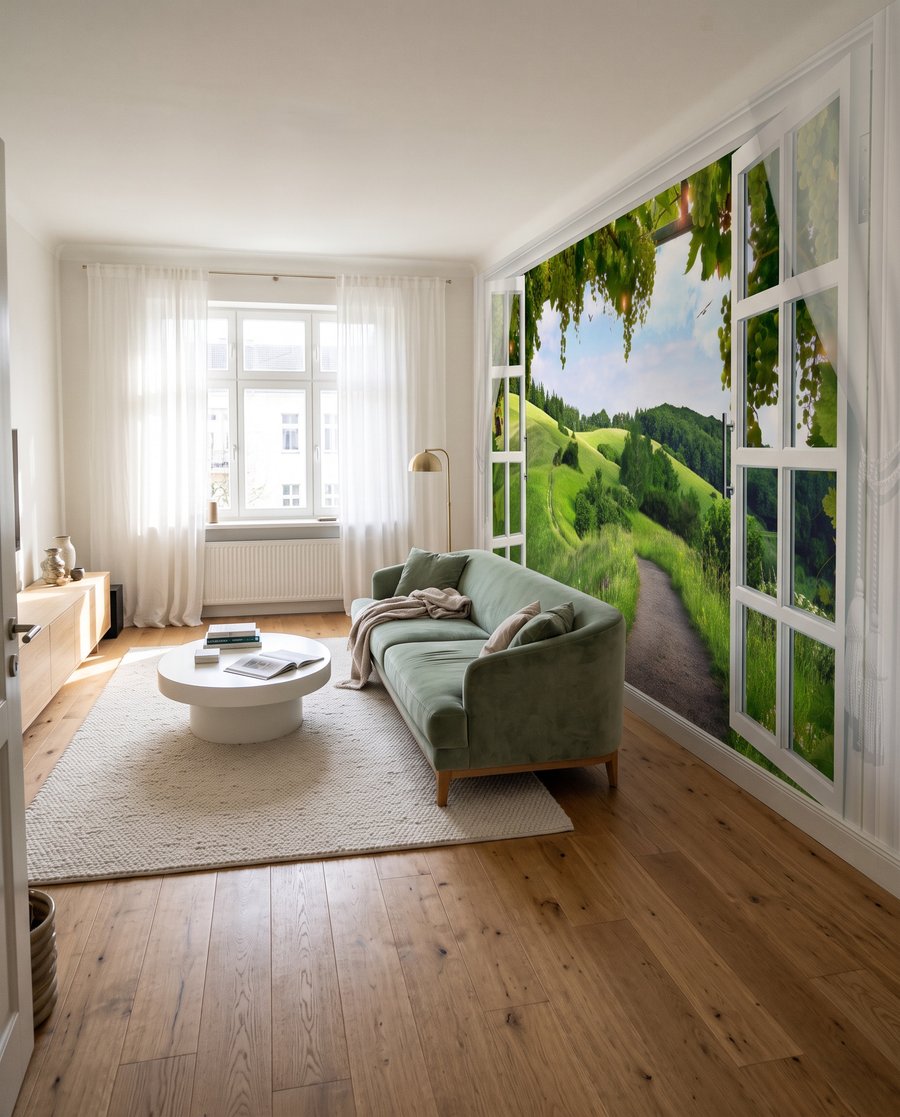 Finestra sulle colline verdi — ambiente 2
