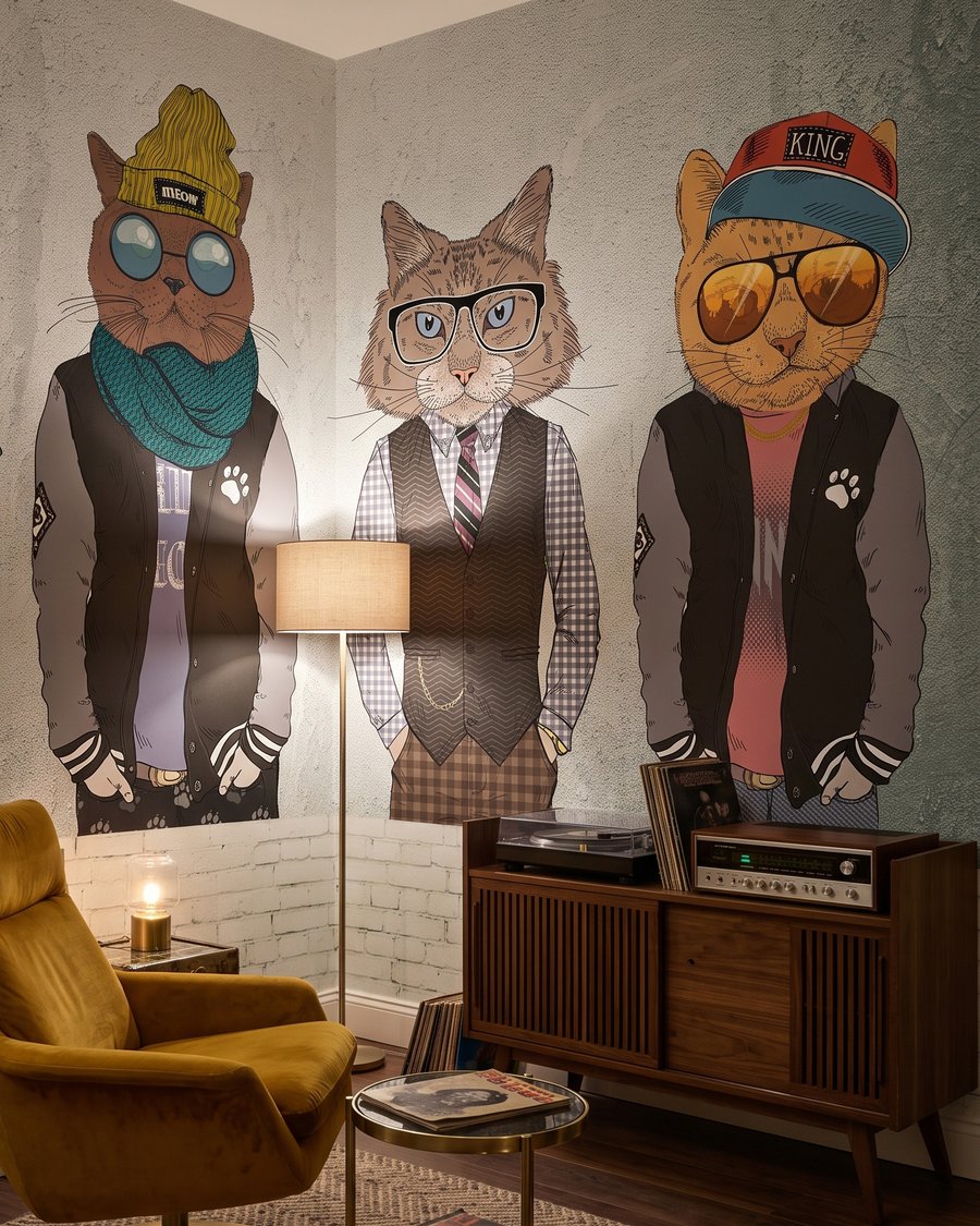 Amici con cappello — ambiente 2