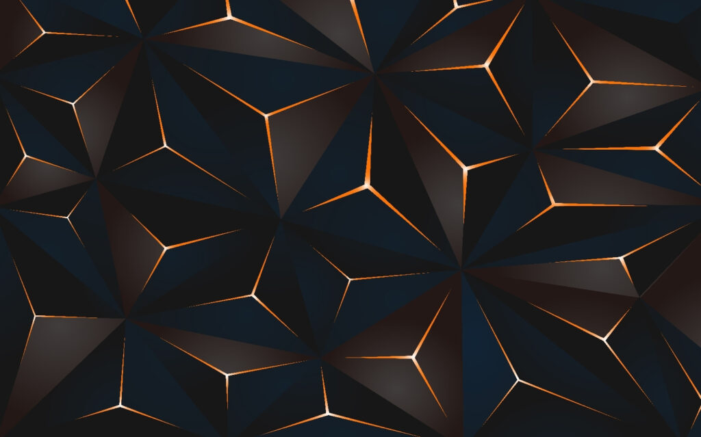 Sfaccettature scure, contorni ramati — design completo
