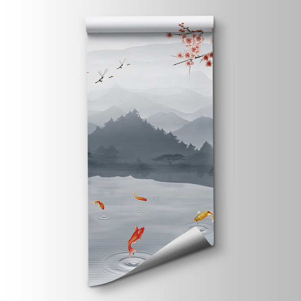Pesci koi nel lago — vista del prodotto