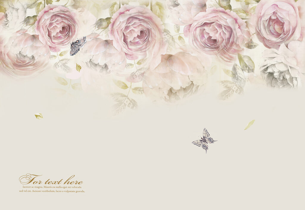 Rose sopra una farfalla — design completo