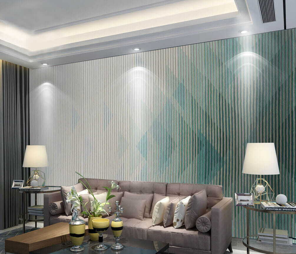 Righe blu e foglie — ambiente 1