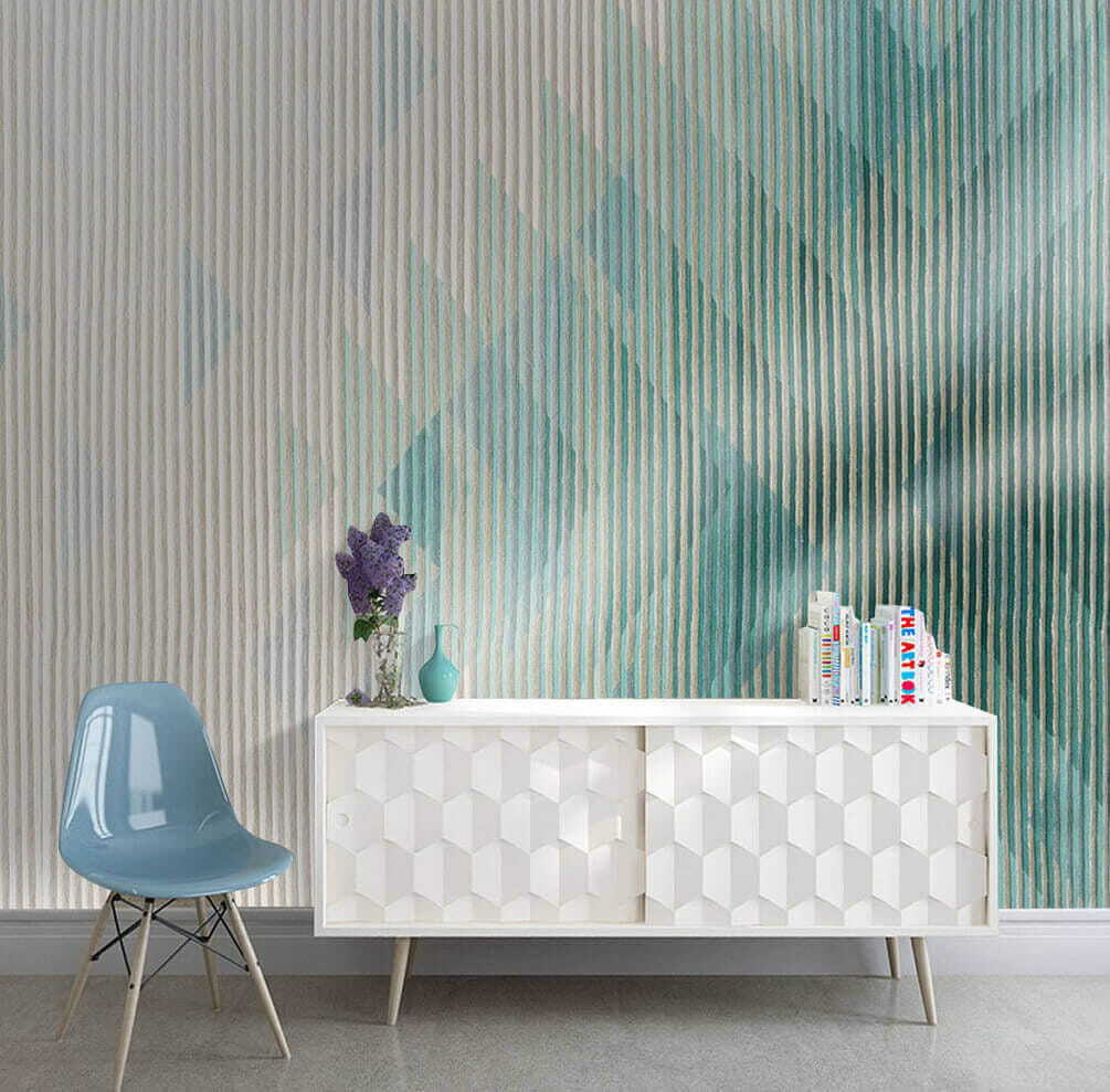 Righe blu e foglie — ambiente 2