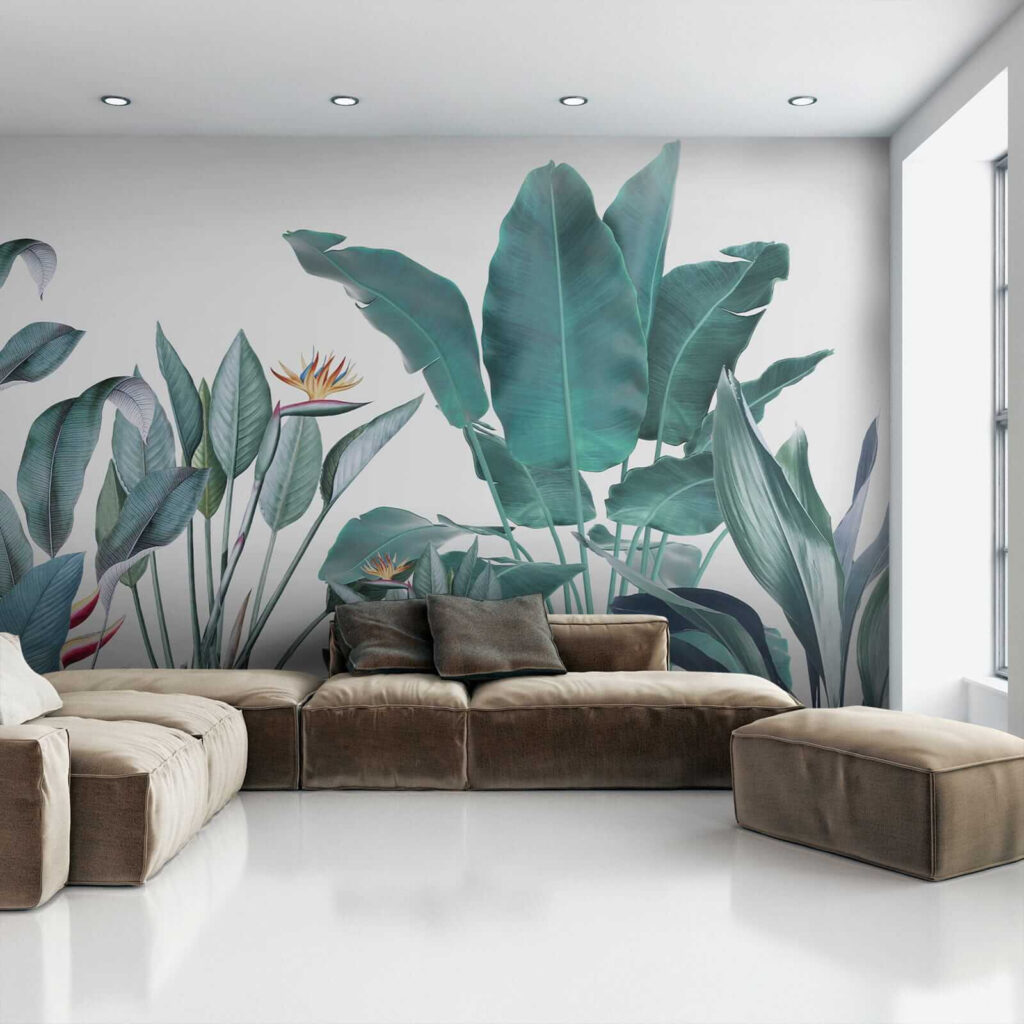 Piante tropicali su bianco — ambiente 3