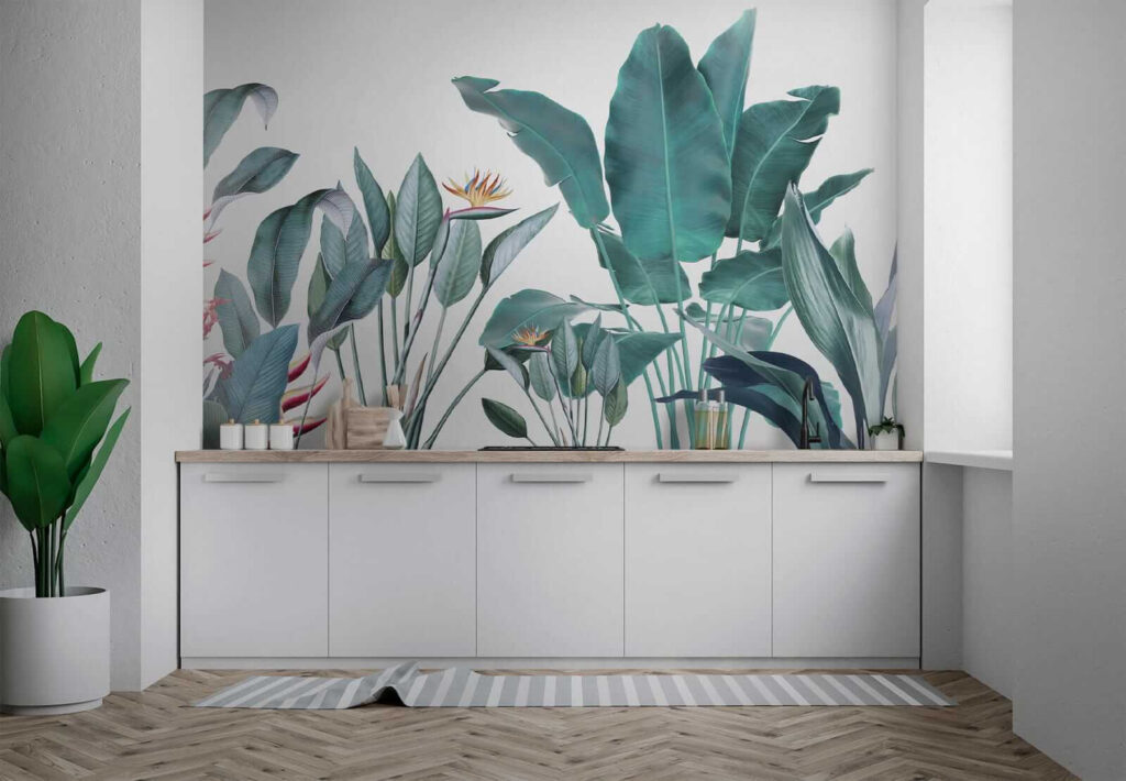 Piante tropicali su bianco — ambiente 8