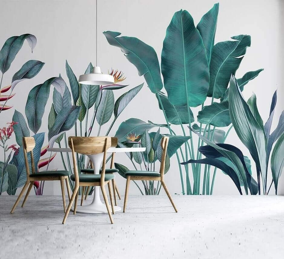 Piante tropicali su bianco — ambiente 1