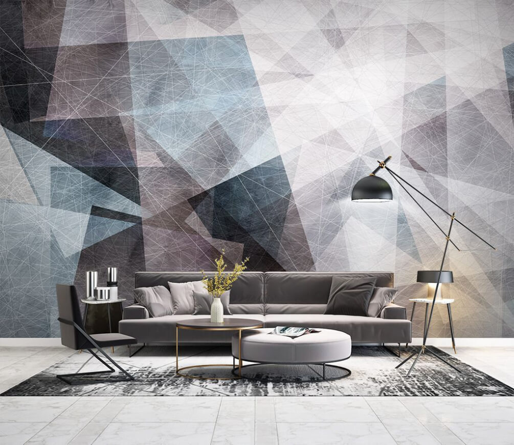 Triangoli grigi trasparenti — ambiente 1