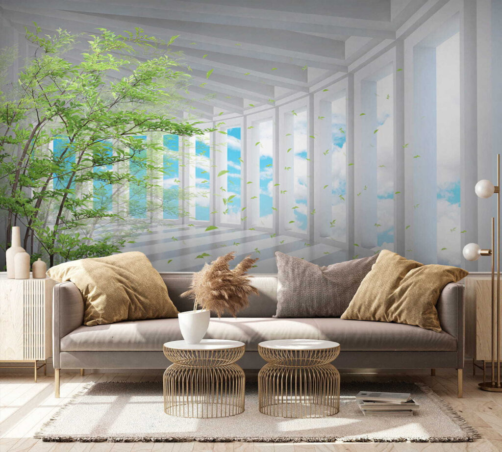 Corridoio luminoso con bambù — ambiente 7