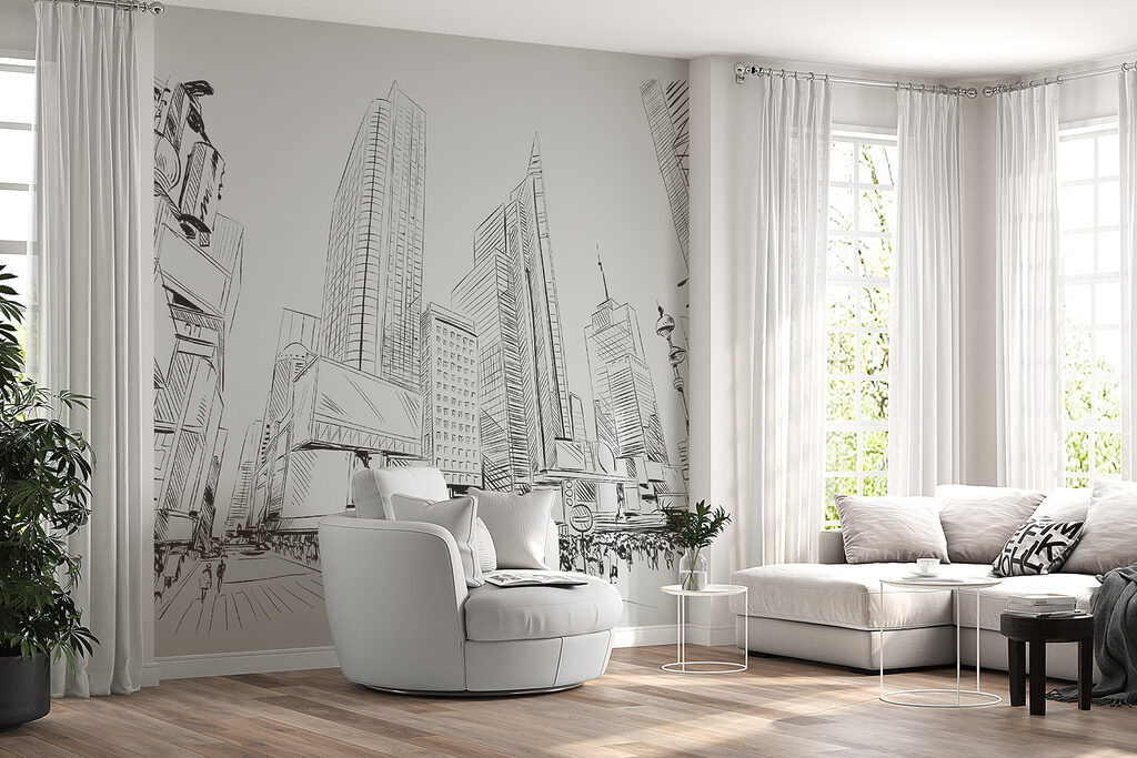 Città in linee nere — ambiente 3