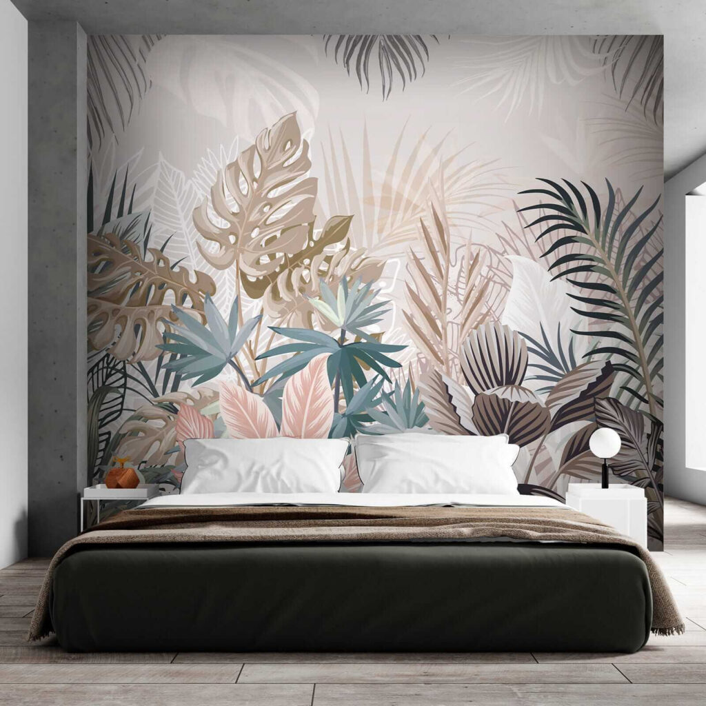 Foglie tropicali pastello — ambiente 2