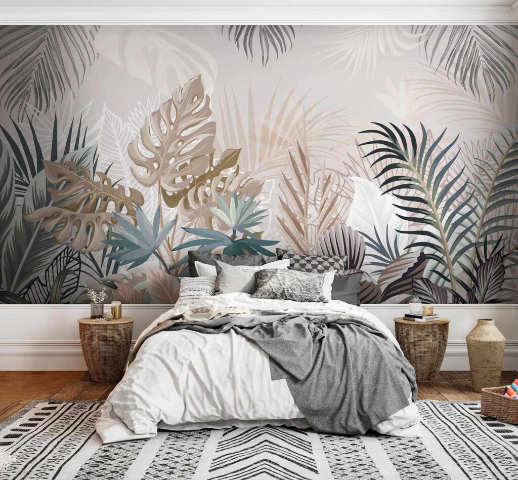 Foglie tropicali pastello — ambiente 4
