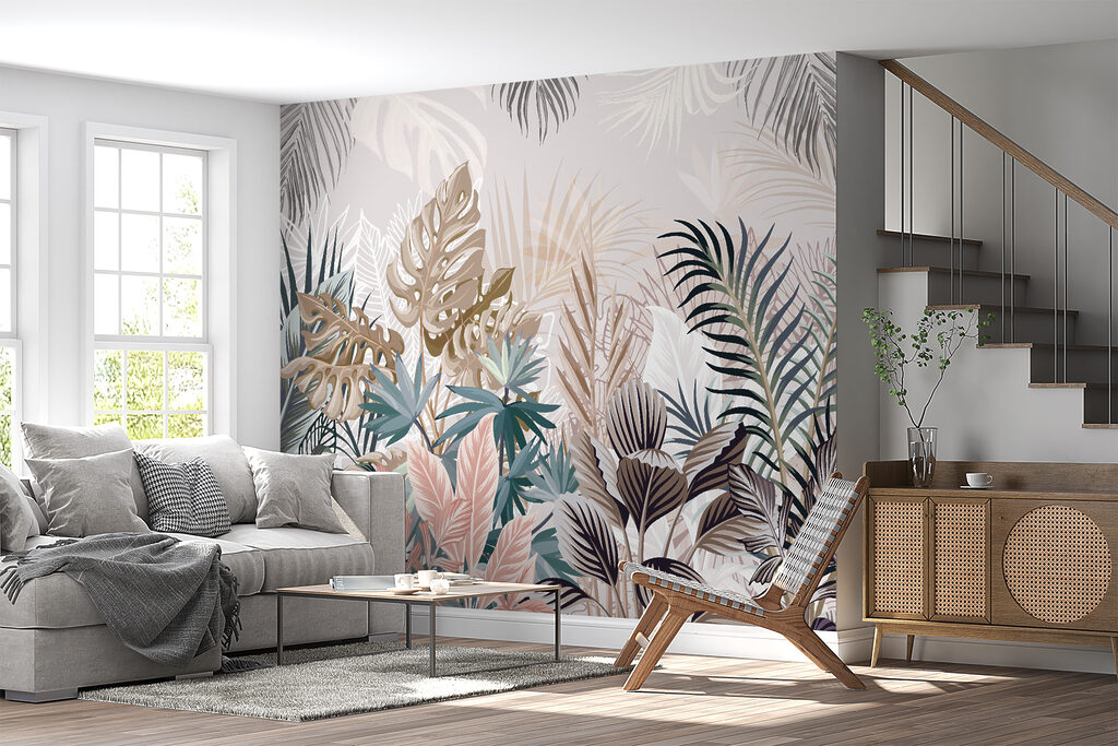 Foglie tropicali pastello — ambiente 10