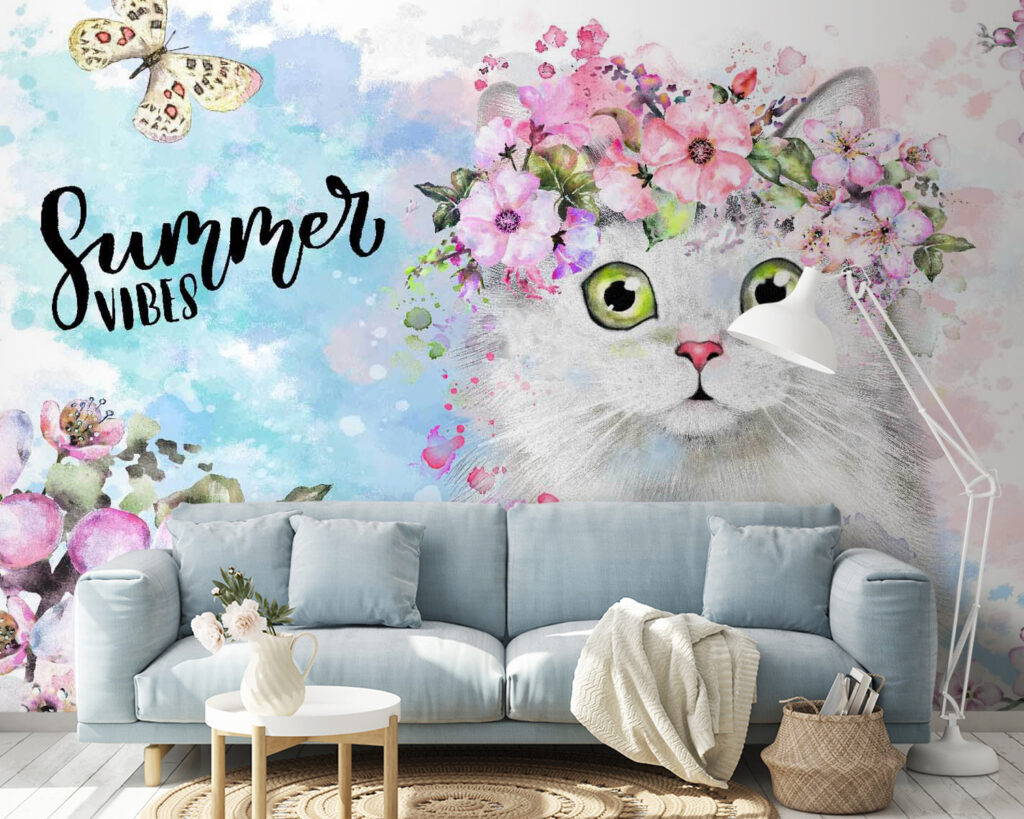 Gatto con ghirlanda — ambiente 2