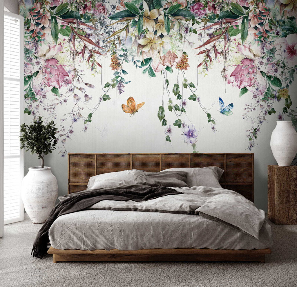 Ghirlande fiorite con farfalle — ambiente 2