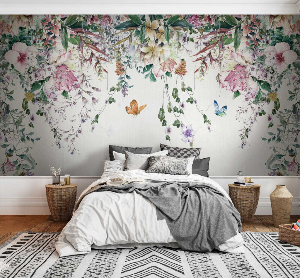 Ghirlande fiorite con farfalle — ambiente 3
