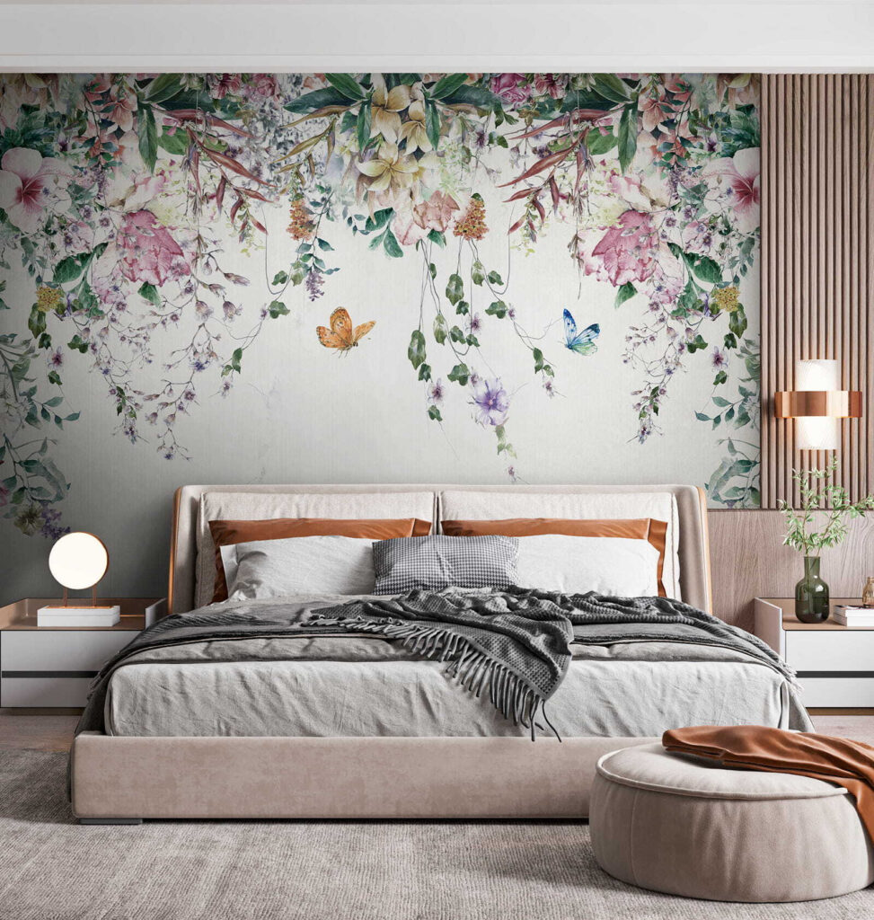 Ghirlande fiorite con farfalle — ambiente 5